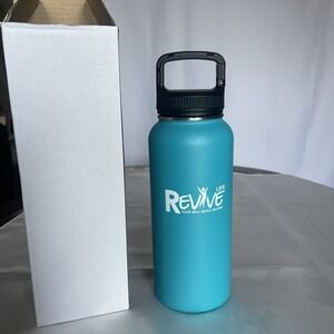 New Revive Life Insulated BPAFree Prem Vacuum Insulation Water Bottle 32oz Green